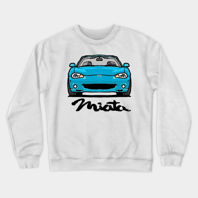 MX5 Miata NB Light Blue Crewneck Sweatshirt by Woreth